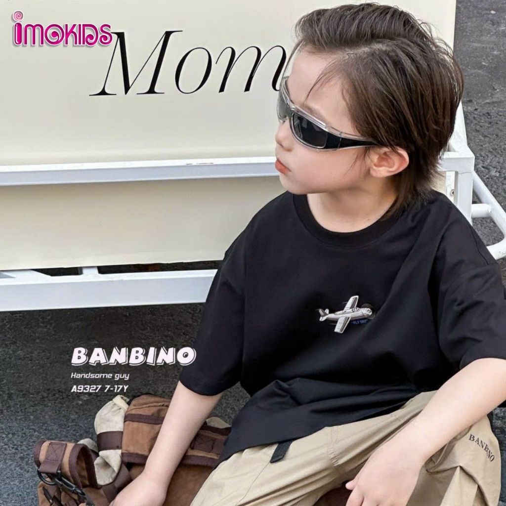 Áo thun bé trai size đại Banbino 25-55kg áo cộc tay cho bé cao cấp chất thun cao cấp co giãn thoải mái thời trang qate