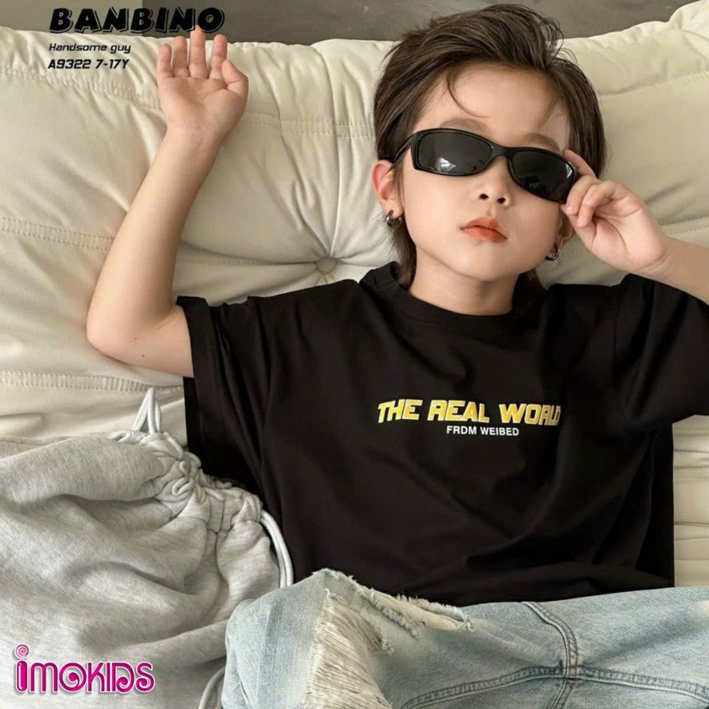 Áo thun bé trai size đại Banbino 25-55kg áo cộc tay cho bé cao cấp chất thun cao cấp co giãn thoải mái thời trang qate