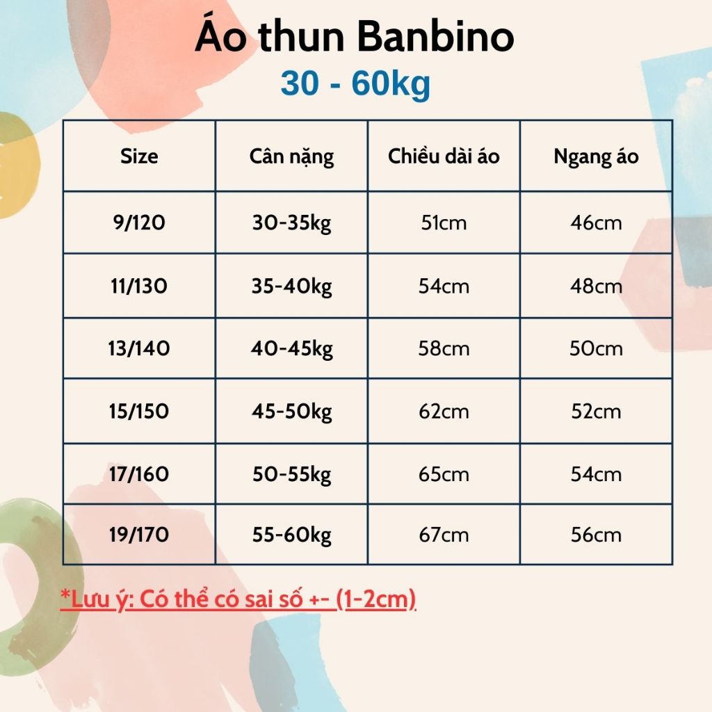 Áo thun bé trai size cồ Banbino 30-60kg áo cộc tay cho bé cao cấp chất thun cao cấp co giãn thoải mái thời trang qate
