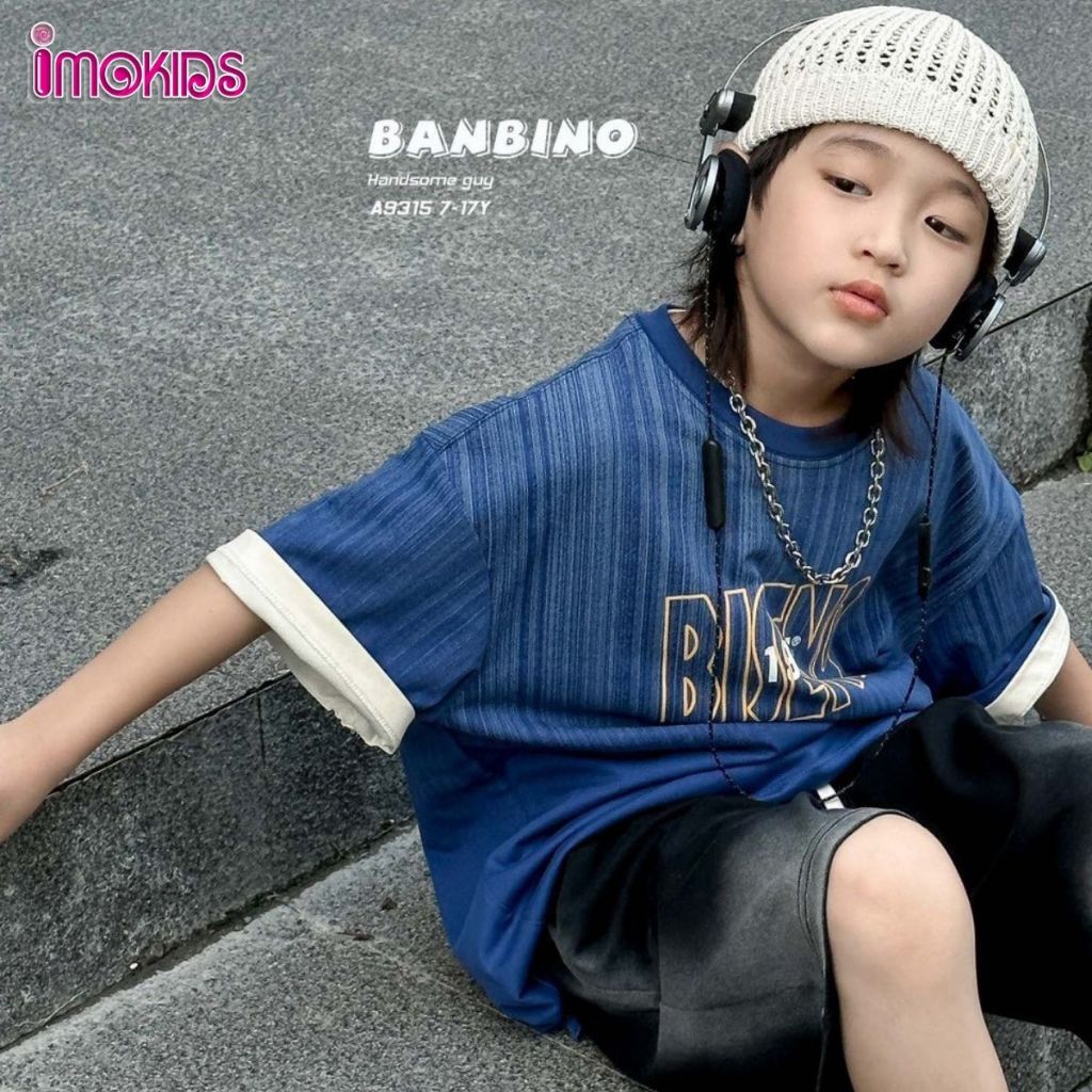 Áo thun bé trai size đại Banbino 25-55kg áo cộc tay cho bé cao cấp chất thun cao cấp co giãn thoải mái thời trang qate