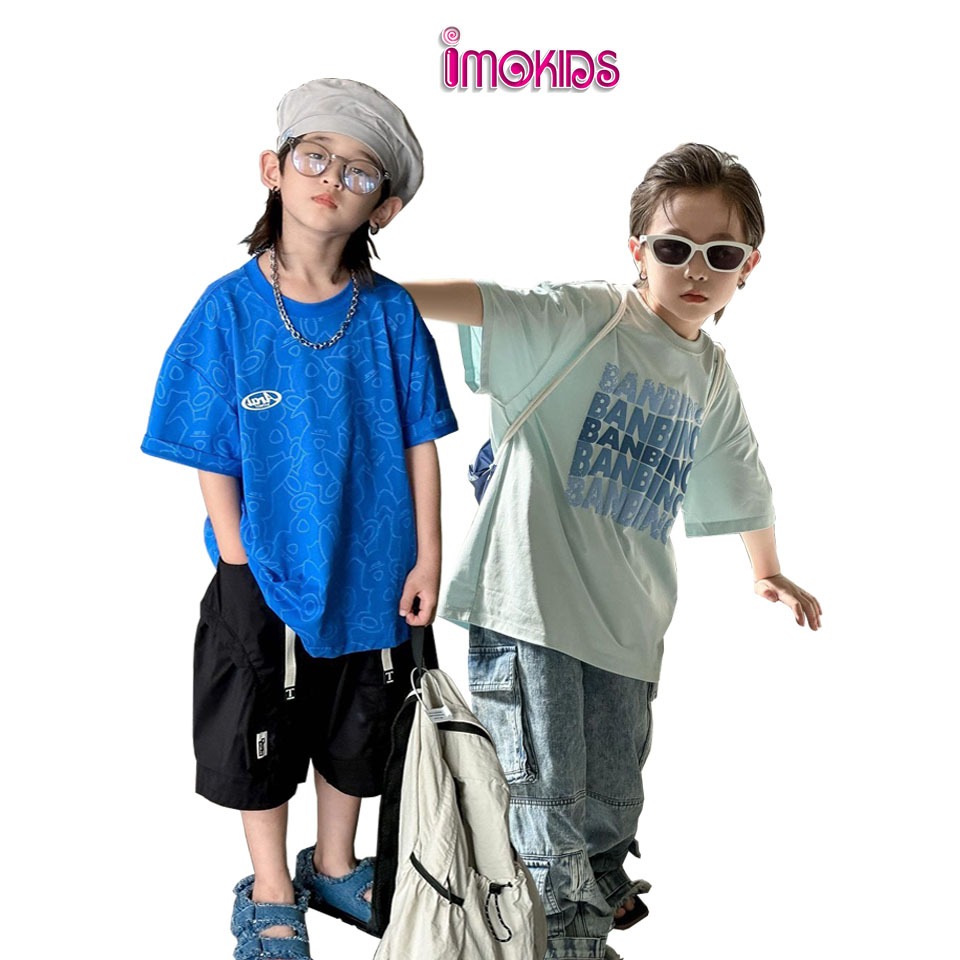 Áo thun bé trai size đại Banbino 25-55kg áo cộc tay cho bé cao cấp chất thun cao cấp co giãn thoải mái thời trang qate