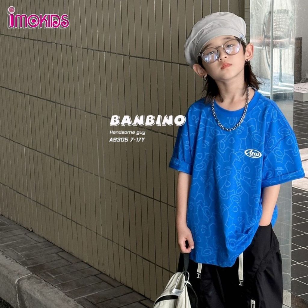 Áo thun bé trai size đại Banbino 25-55kg áo cộc tay cho bé cao cấp chất thun cao cấp co giãn thoải mái thời trang qate