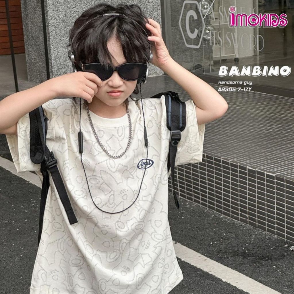 Áo thun bé trai size đại Banbino 25-55kg áo cộc tay cho bé cao cấp chất thun cao cấp co giãn thoải mái thời trang qate