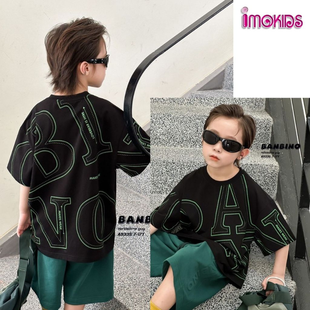 Áo thun bé trai size đại Banbino 25-55kg áo cộc tay cho bé cao cấp chất thun cao cấp co giãn thoải mái thời trang qate