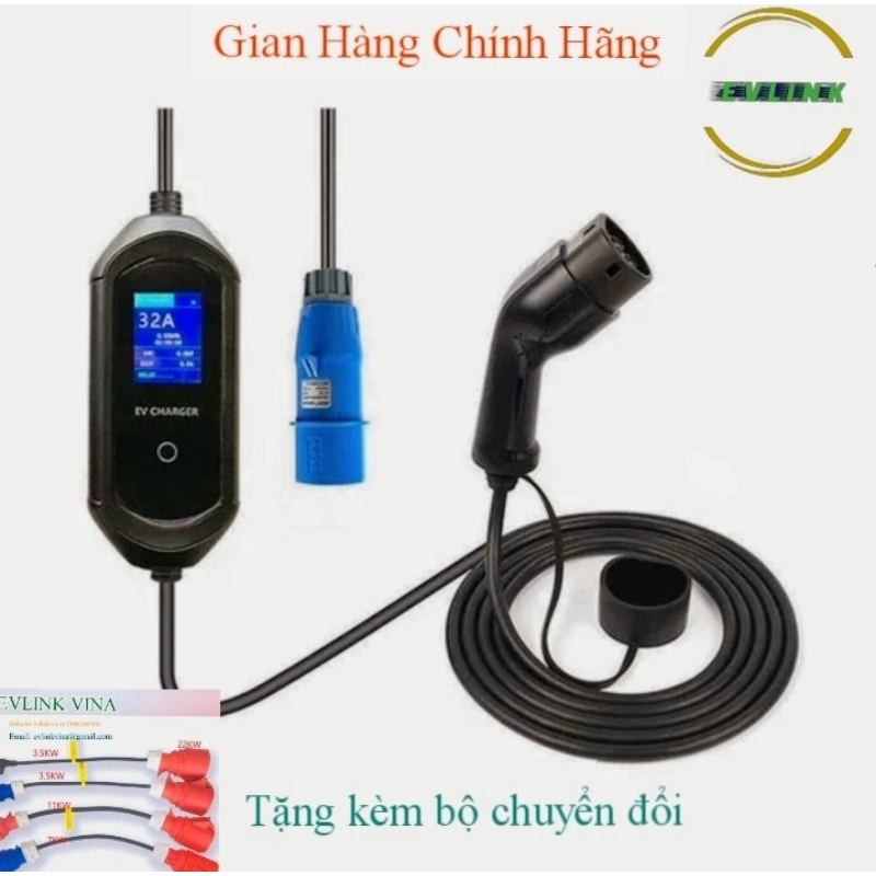 SẠC NHANH Ô TÔ ĐIỆN EVLINK VINA 7,4KW cho xe Vinfast e34, VF8, VF9, Audi, Volvo...