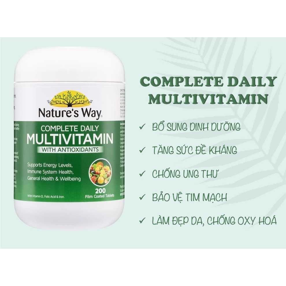 Vitamin tổng hợp Nature's Way Complete Daily Multivitamin 200 viên