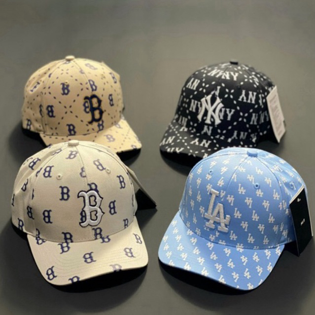 Nón Mũ Lưỡi Trai N.Y M.L.B ,Nón Kết Nam,Nữ / Thêu Chữ N.Y Trên Vành, Chất Liệu Vải Thoáng Mát