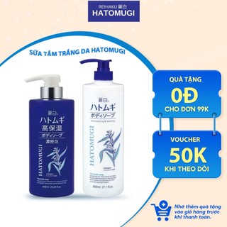 Sữa tắm dưỡng ẩm, làm sáng da Reihaku Hatomugi Body Soap chiết xuất hạt ý dĩ Nhật Bản - Hatomugi