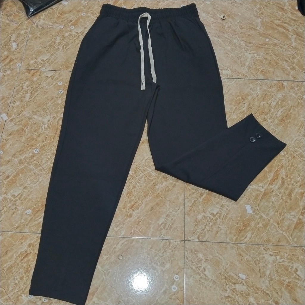 Quần Baggy dây ly gấu cúc sau, quần baggy nữ co túi ốp sau vải umi hàn co giãn 4 chiều không xù-xưởng may THUVU