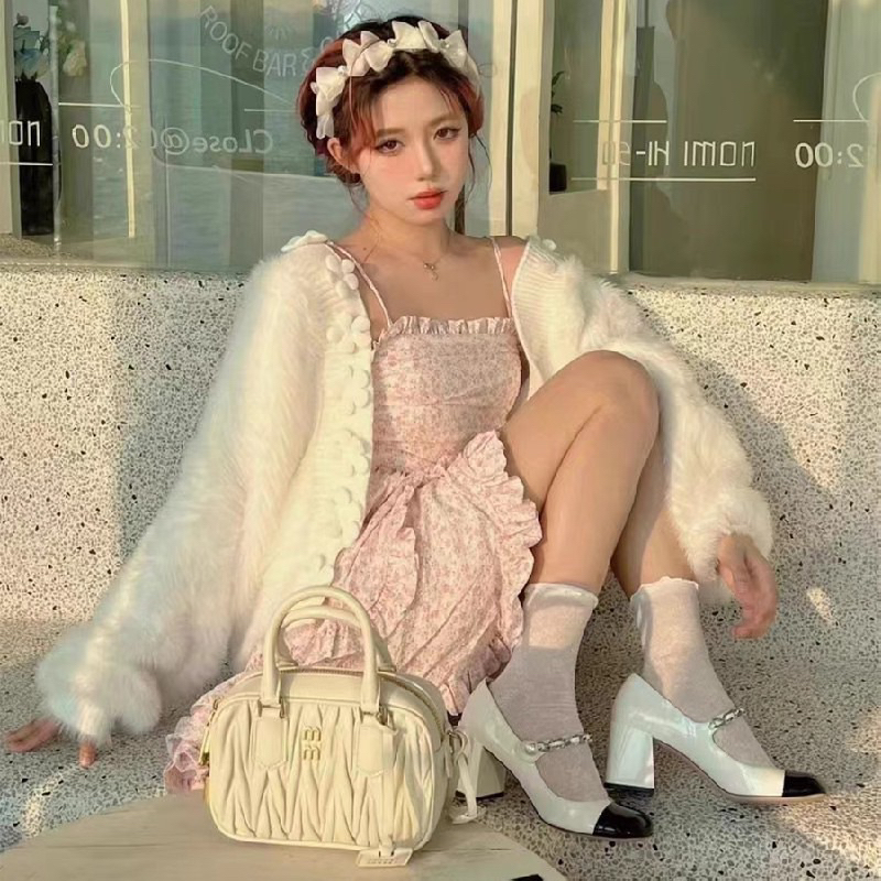 Túi xách nữ Miu Miu dáng mới cầm tay kèm dây đeo chéo