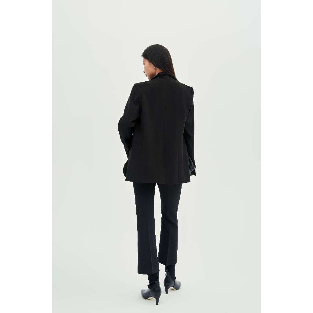 Áo Khoác Basic Straight Blazer Mono Talk - Dáng Oversize Giao 1 Hàng Khuy Cúc Trang Trí Vân Gỗ T40004TK