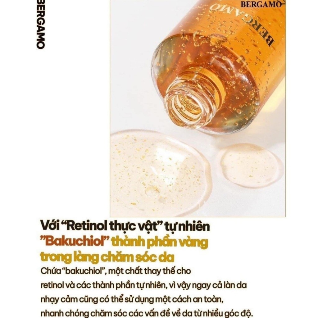 [HÀNG CHÍNH HÃNG] Tinh Chất Vàng 24K Giúp Nâng Cơ, Chống Lão Hóa Bergamo 24K Gold Bakuchiol Premium Essence 120ml