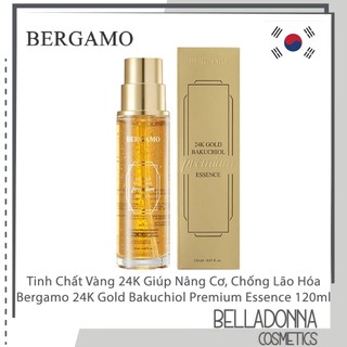[HÀNG CHÍNH HÃNG] Tinh Chất Vàng 24K Giúp Nâng Cơ, Chống Lão Hóa Bergamo 24K Gold Bakuchiol Premium Essence 120ml