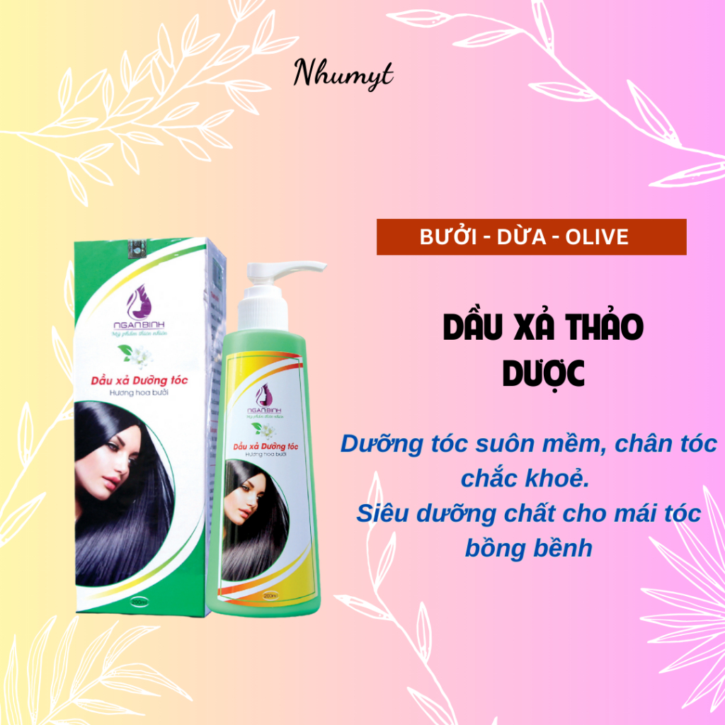 Dầu xả/ủ tóc bưởi Ngân Bình phục hồi và bóng mượt tóc