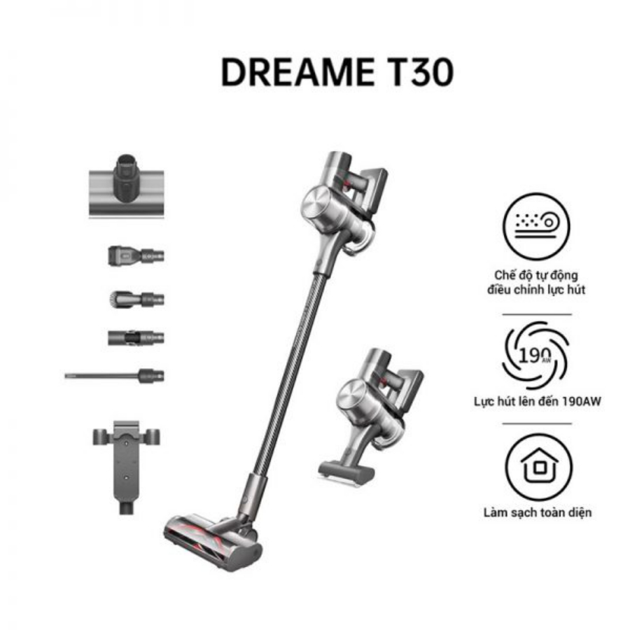 Máy hút bụi cầm tay không dây Dreame T30 - Quốc Tế - MIVIET