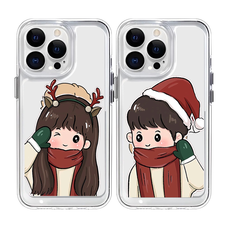 Ôp Điện Thoại iPhone Cặp Đôi Noel Dễ Thương ỐP NOEL Cho iphone 11 15 12 13 14 pro max x xr xs 8 7 6 plus se 2020 sd099