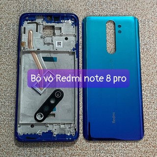 bộ vỏ sườn Redmi note 8 pro ,kèm khay sim,cụm kính camera