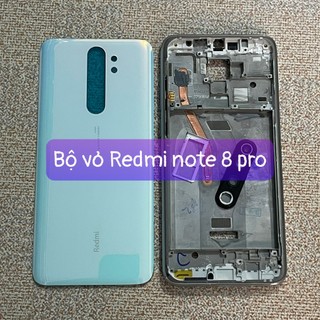 bộ vỏ sườn Redmi note 8 pro ,kèm khay sim,cụm kính camera
