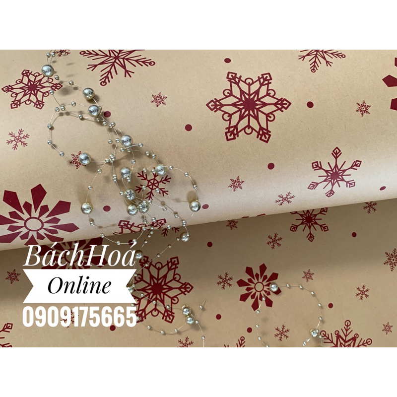 Giấy gói quà Noel-Giáng sinh - Chất liệu kraft 2023