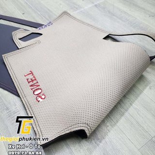 Thảm da Taplo Kia Sonet vân Carbon cao cấp