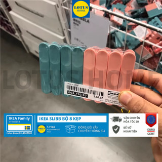Bộ 8 kẹp quần áo slibb ikea