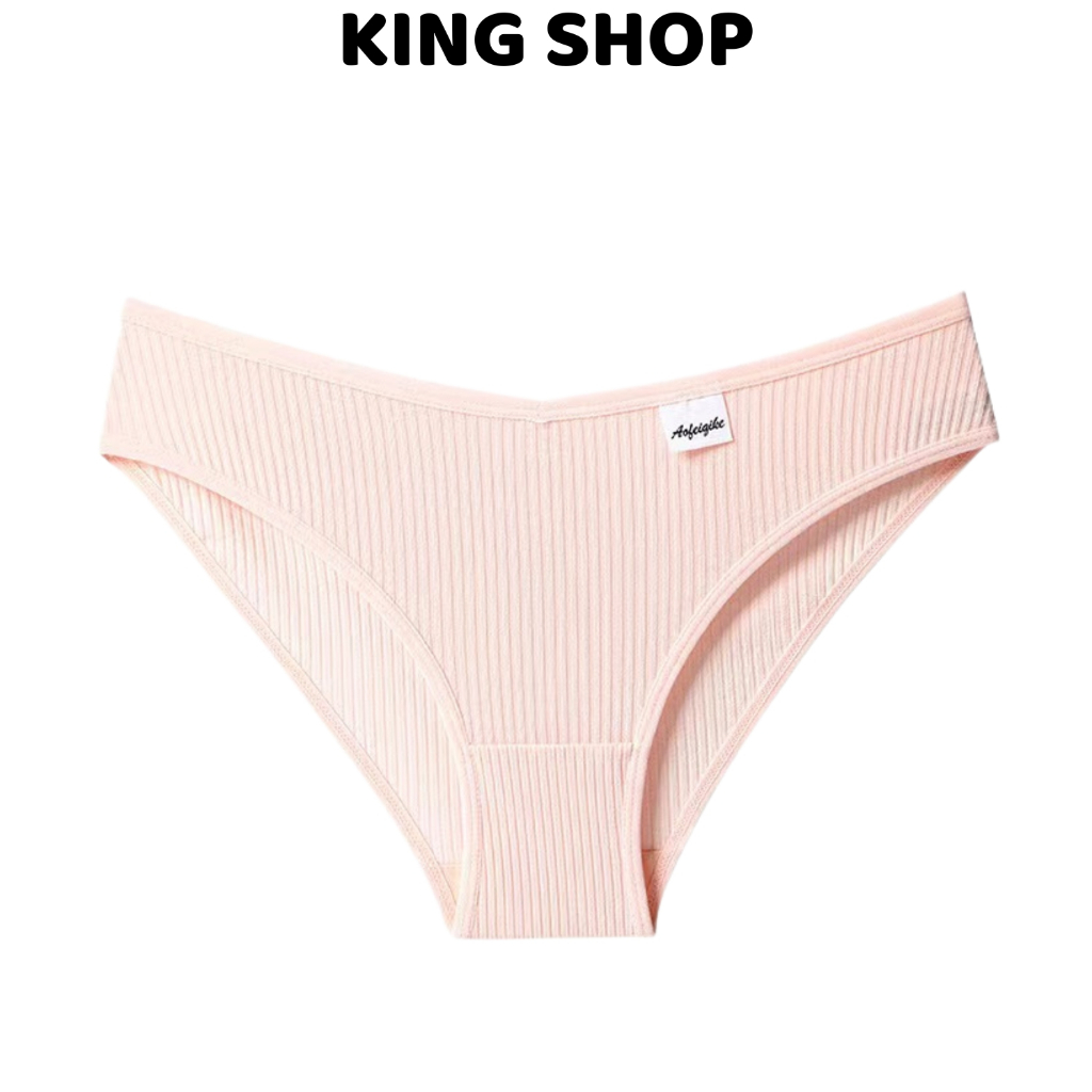 Quần lót nữ cotton sexy gân tăm ôm nữa mông mềm mại co dãn sịn sò Kingshop L246