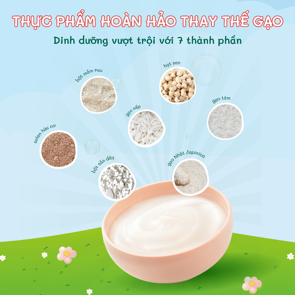 Bột nấu công thức Mabu (900gr), nấu nhanh dành cho bé từ 6 tháng tuổi ăn dặm truyền thống, kiểu Nhật 900g