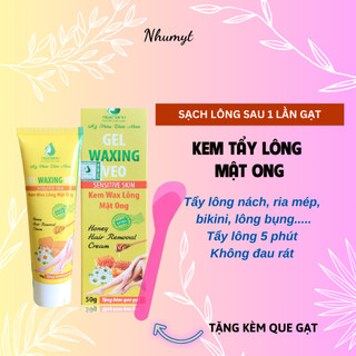 Gel Waxing Veo, Kem Wax Lông Mật Ong,Triệt /Tẩy Lông Ngân Bình Vĩnh Viễn  50gr tặng kèm que gạt