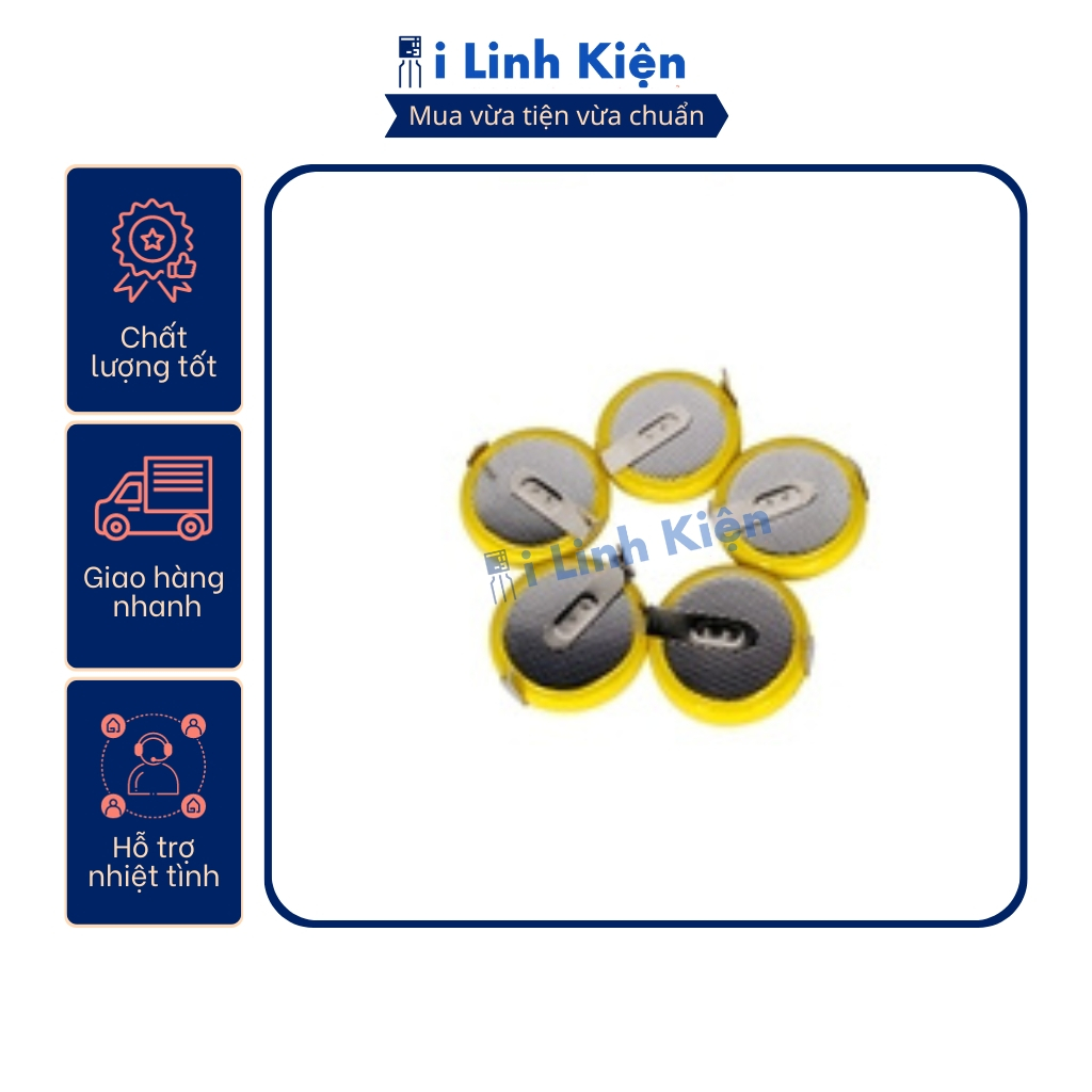 Pin cúc áo CR2032 3V hàn mạch chân đứng chất lượng