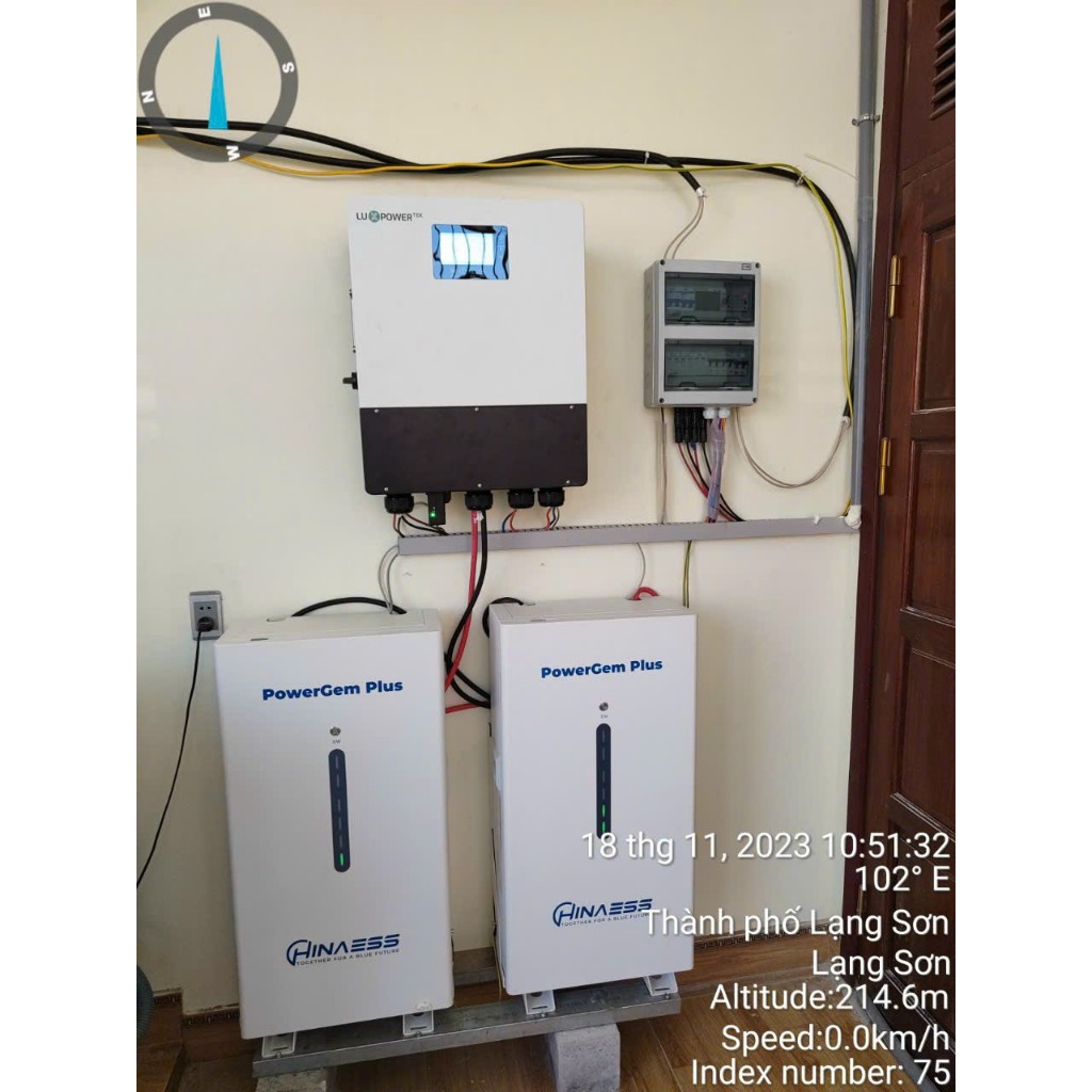 Pin Lithium HinaESS PowerGem Plus 14.3kWh. Bảo Hành 10 Năm Với LuxPower Inverter