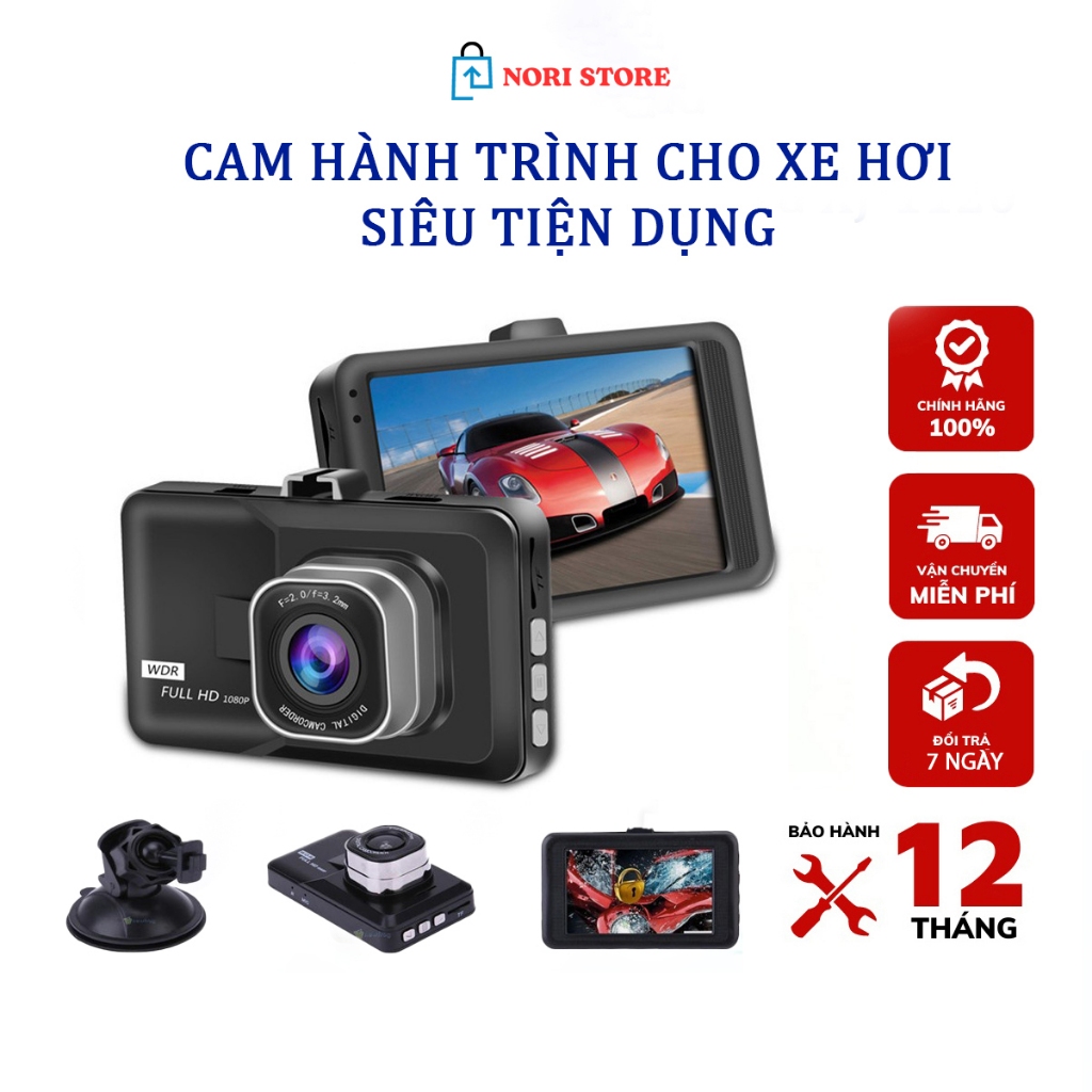 Camera hành trình ô tô KAW góc quay 170 độ, HD1080