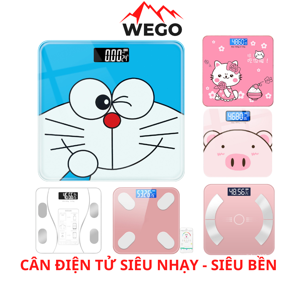 Cân điện tử sức khỏe thông minh, có kết nối bluetooth tiện lợi cho gia đình
