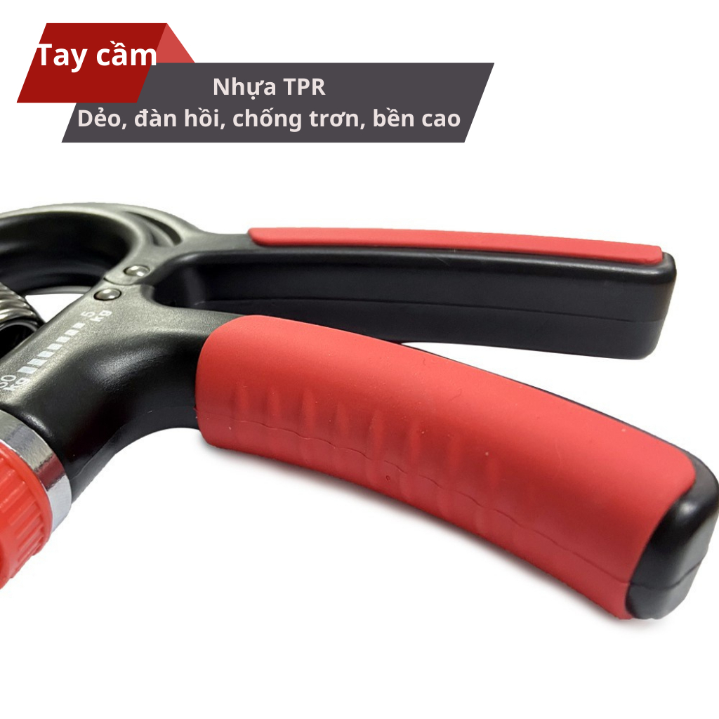 Kìm bóp tập cơ tay, kìm tập tay có lò xo điều chỉnh lực 5-60kg tập Gym, tập lực tại nhà