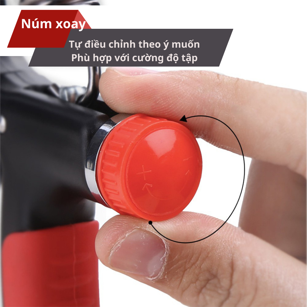 Kìm bóp tập cơ tay, kìm tập tay có lò xo điều chỉnh lực 5-60kg tập Gym, tập lực tại nhà