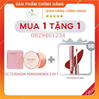 [TẶNG SON KEM 265K] Phấn nước MINIGARDEN, CC Cushion Minigarden 3in1 SPF40PA+ tích hợp phấn nước,che khuyết điểm,phấn má