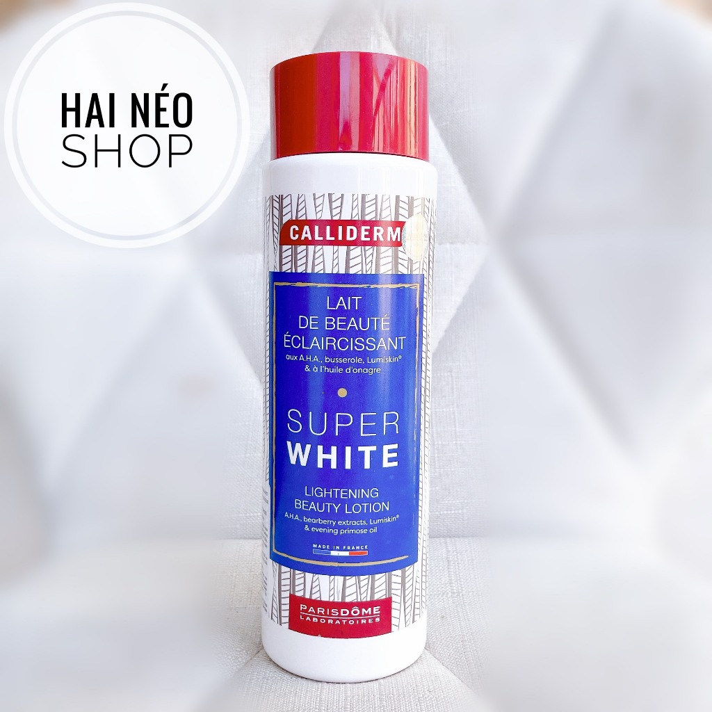 Sữa dưỡng body chứa AHA & phức hợp Trái cây trắng da, mờ thâm CALLIDERM Lait Éclaircissant Lightning