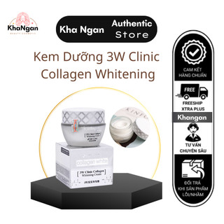 Kem dưỡng trắng da/ Nước Hoa Hồng Trắng Da 3W Clinic Collagen Whitening Cream (trắng)