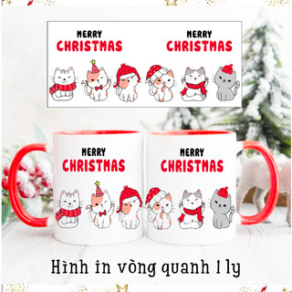 Ly sứ mèo giáng sinh đáng yêu, quà tặng noel, giáng sinh độc đáo, ý nghĩa