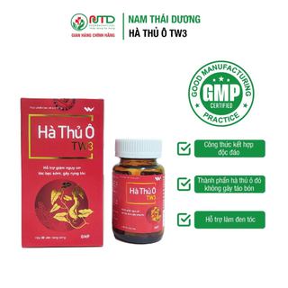 Hà Thủ Ô TW3 LỌ 30-60 VIÊN - Cải thiện tóc bạc, giảm rụng, kích thích mọc tóc mới