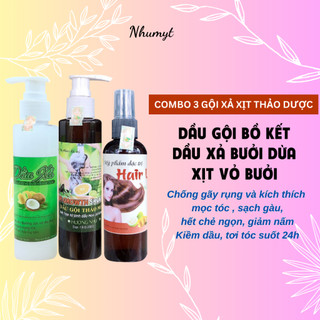 ( Combo 3sp ) DẦU GỘI BỒ KẾT CÔ ĐẶC + TINH DẦU BƯỞI + DẦU XẢ SỮA DỪA kích thích mọc tóc, làm mềm mượt tóc , ... .