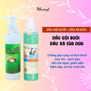Gội xả bưởi dừa MPĐT phục hồi hư tổn và ngăn tóc gãy rụng bộ 2 sản phẩm kích mọc tóc làm mềm mượt phục hồi tóc hư tổn