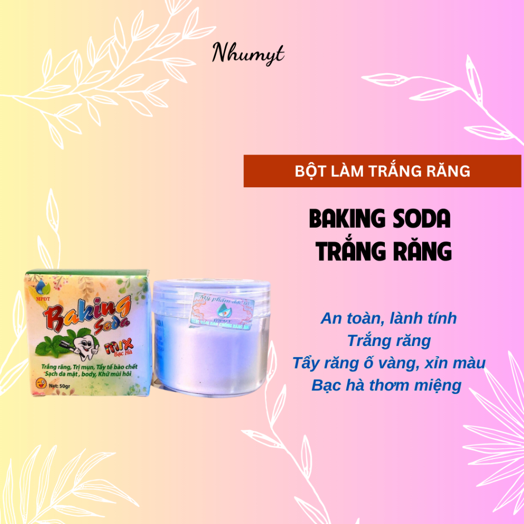 BỘT TRẮNG RĂNG BAKING SODA MIX BẠC HÀ – TRÀ XANH
