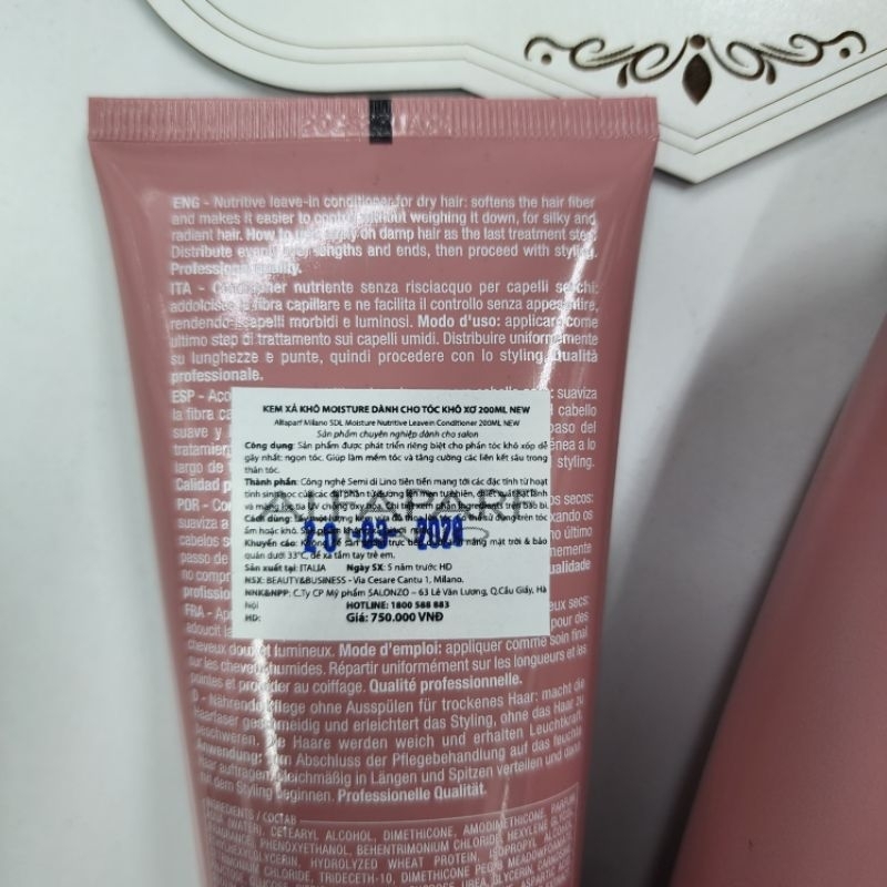 KEM XẢ KHÔ ALPAFARF MOISTURE DÀNH CHO TÓC KHÔ XƠ 2018 200ml - 1000ml