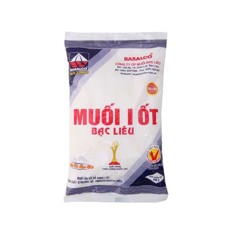 Muối I ốt bạc liêu bịch 500g
