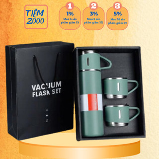 Bình giữ nhiệt 500ml tặng kèm 2 cốc - sang trọng - chắc chắn - chất lượng cao