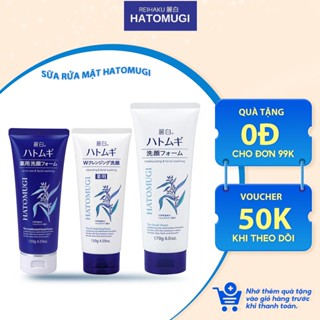 Sữa rửa mặt Hatomugi chiết xuất ý dĩ dưỡng ẩm trắng da Reihaku Cleansing Facial Foam Nhật Bản