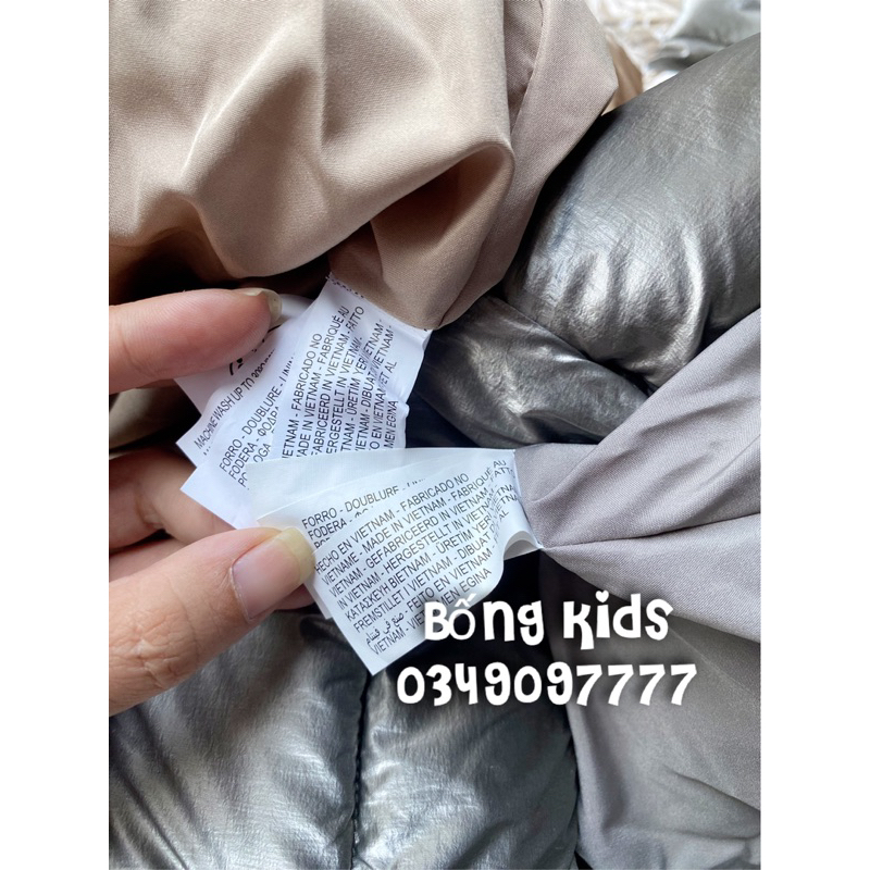 Áo Phao Bé Gái Metallic ZR