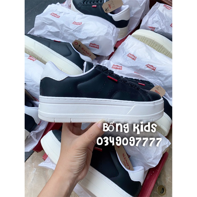 Giày Sneakers Nữ Đen Đế Cao LV