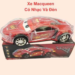 Xe Macqueen Chạy Pin Ô Tô Chạy Pin Phát Nhạc, Hệ Thống Đèn Lấp Lánh, Di Chuyển Tránh Vật Cản
