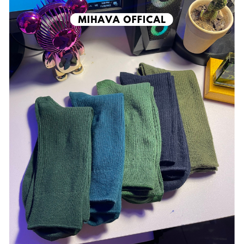 TẤT DỆT KIM XANH LÁ CỔ CAO CO GIÃN 2023